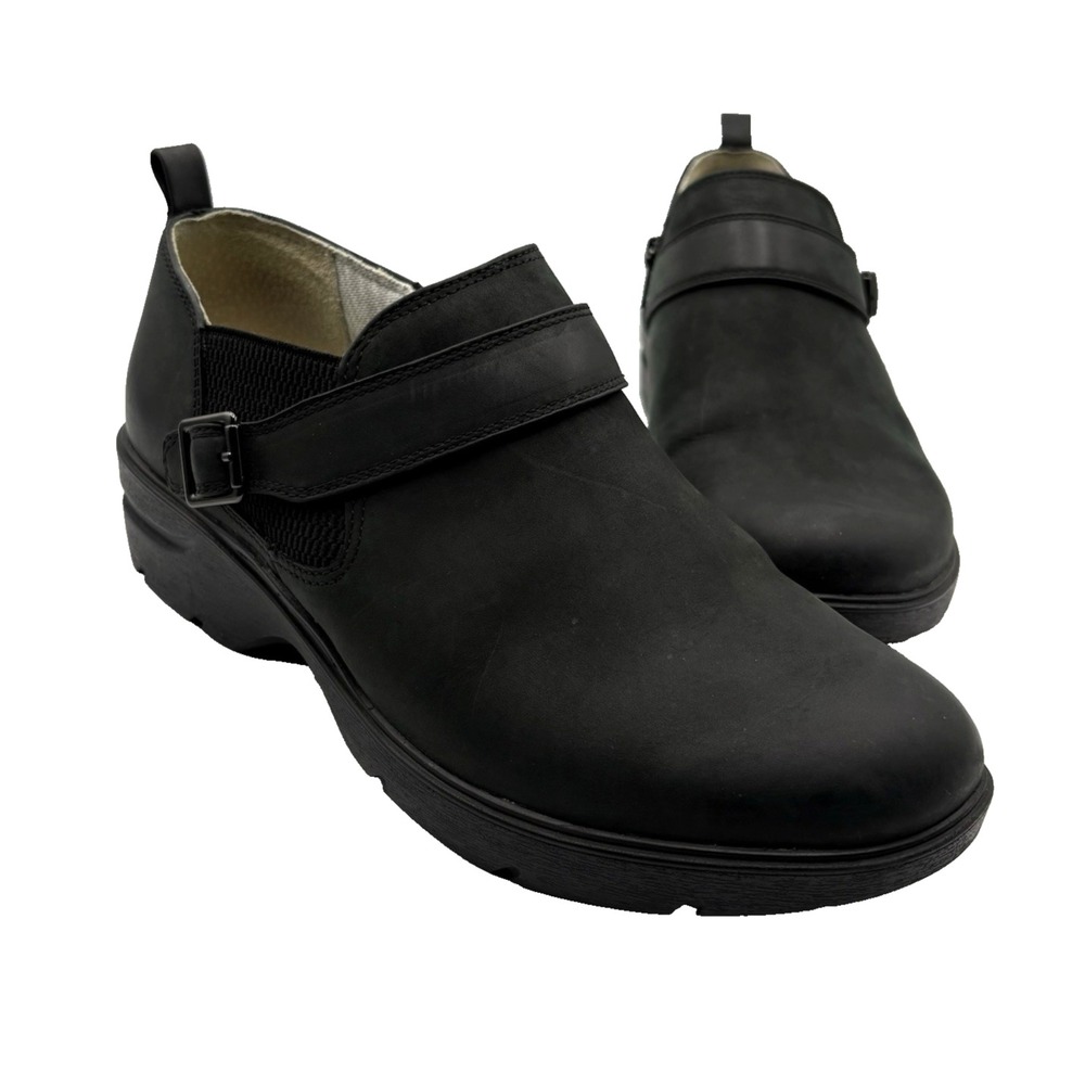 ALIGN Arya Shoe Women's 10 W‎ Black Slip On Nubuck Leather Slip Resistant Clog